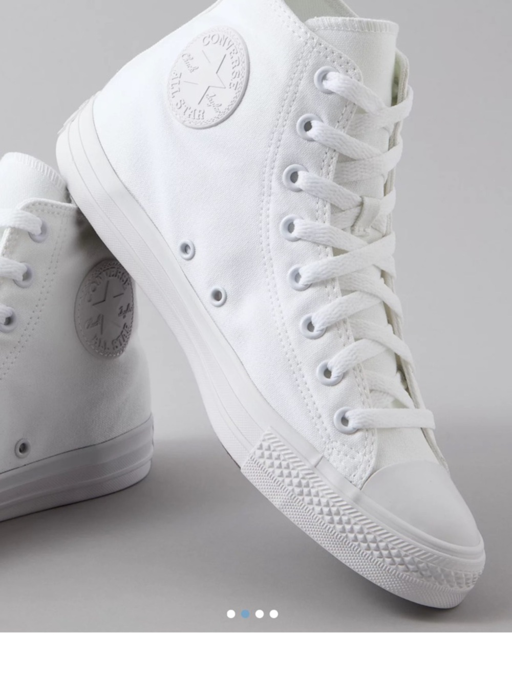Converse White High-Top Leather Sneakers Chuck Taylor